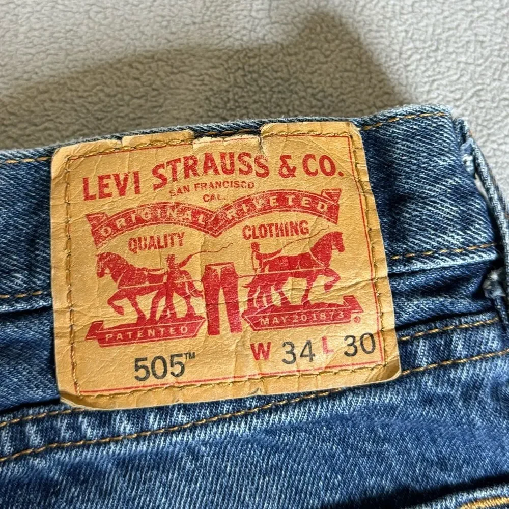 Levi’s 505 Men’s Size W34 L30 Blue Straight